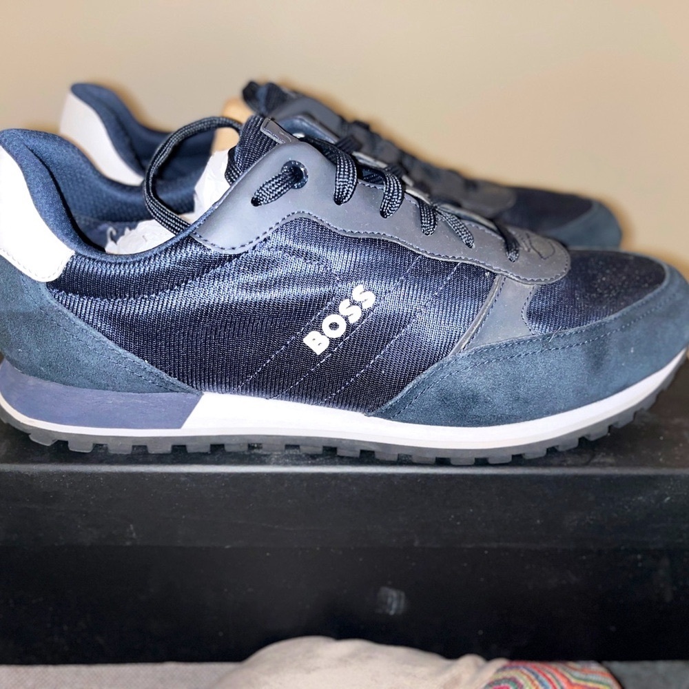 BOSS Men’s Shoes, Navy, Size 12